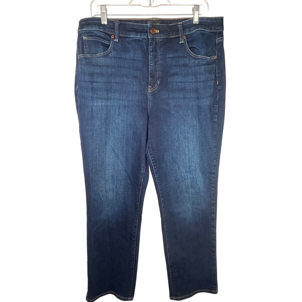 Talbots straight leg stretchy jeans, size 16P, EUC